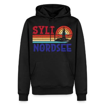 Nordsee Urlaub SYLT NORDSEE INSEL Lustiges - Männer Premium Bio Hoodie - Schwarz - Vorne - Nico (187cm)