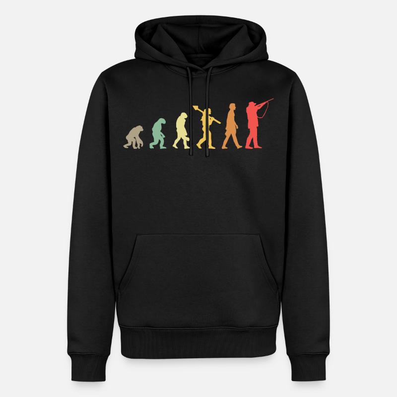 Évolution Chasse Chasseurs - Sweat à capuche Premium bio Homme - noir