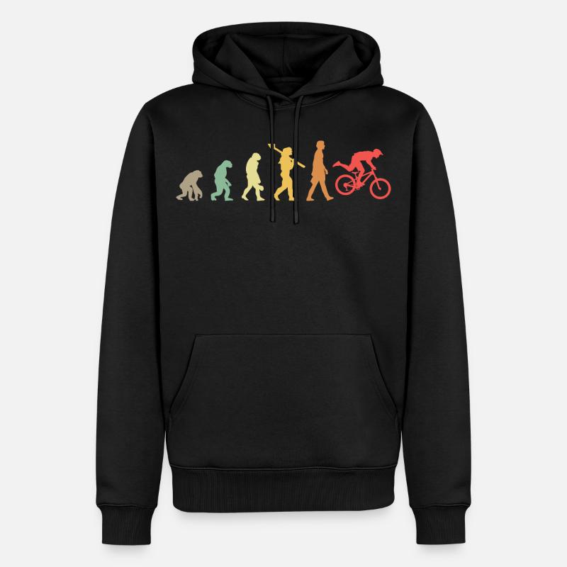 Vélo de VTT Evolution - Sweat à capuche Premium bio Homme - noir