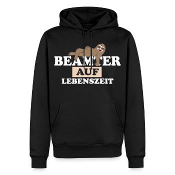 Beamter auf Lebenszeit - Männer Premium Bio Hoodie - Schwarz - Vorne - Nico (187cm)