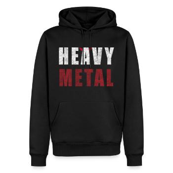 Heavy Metal Motiv - Männer Premium Bio Hoodie - Schwarz - Vorne - Nico (187cm)