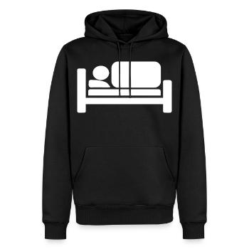 Cool Lit Silhouettes Pictogramme Design - Sweat à capuche Premium bio Homme - noir - Devant - Nico (187cm)