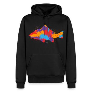 Bunter Karpfen Angeln Karpfenangler Fischen Angler - Männer Premium Bio Hoodie - Schwarz - Vorne - Nico (187cm)