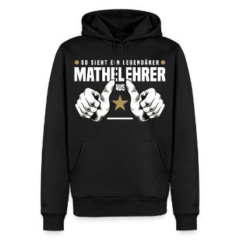 Mathelehrer - Männer Premium Bio Hoodie - Schwarz - Vorne - Nico (187cm)
