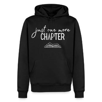 Nur noch ein Kapitel – Design für Buchliebhaber - Männer Premium Bio Hoodie - Schwarz - Vorne - Nico (187cm)