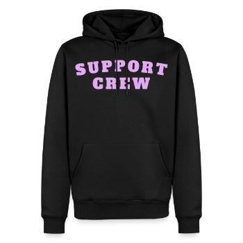 Support Crew - Männer Premium Bio Hoodie - Schwarz - Vorne - Nico (187cm)