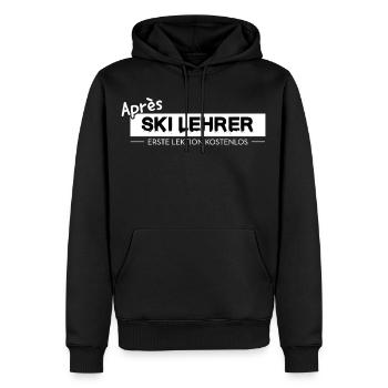 Après Ski Lehrer Design Schifahren Party Österreic - Männer Premium Bio Hoodie - Schwarz - Vorne - Nico (187cm)