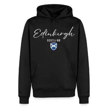 Édimbourg, Écosse, design élégant Édimbourg - Sweat à capuche Premium bio Homme - noir - Devant - Nico (187cm)