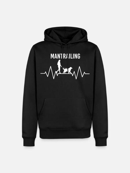 Mantrailing Heartbeat Herzschlag - Men’s Premium Organic Hoodie - black