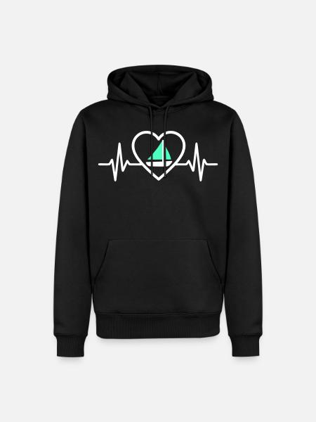 Cœur Voile – Passion Bateau - Men’s Premium Organic Hoodie - black