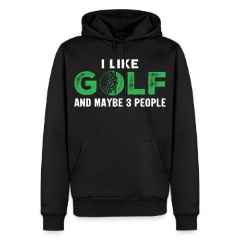 gulf - Men’s Premium Organic Hoodie - black - Front - Nico (187cm)