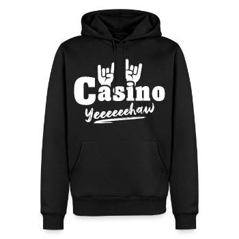 Casino Gambling - Men’s Premium Organic Hoodie - black - Front - Nico (187cm)