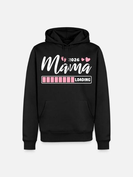 Mom 2026 loading - Pregnancy - Gift - Men’s Premium Organic Hoodie - black