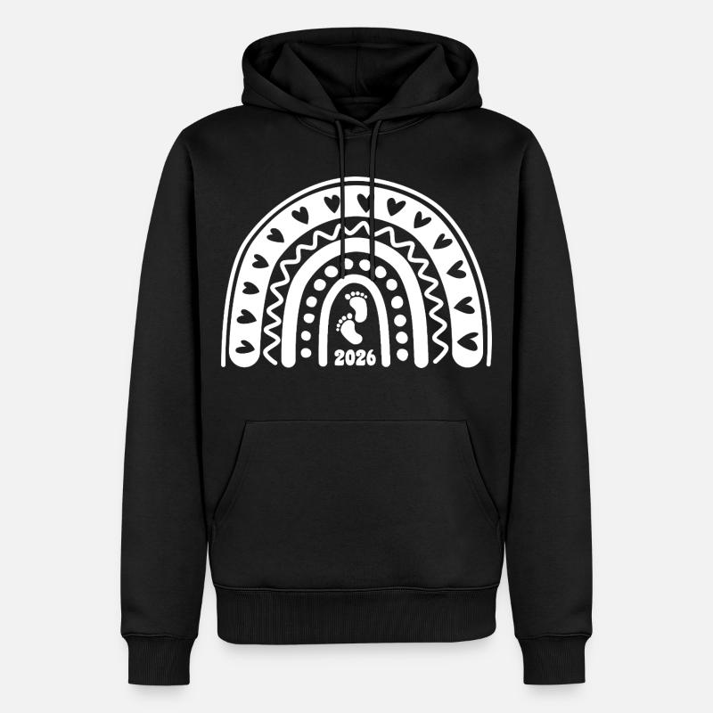 Quand l’amour devient vie - Bébé 2026 - Sweat à capuche Premium bio Homme - noir