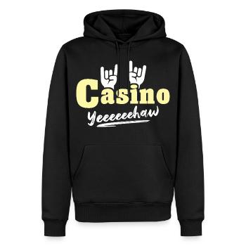 Casino Glücksspieler - Männer Premium Bio Hoodie - Schwarz - Vorne - Nico (187cm)