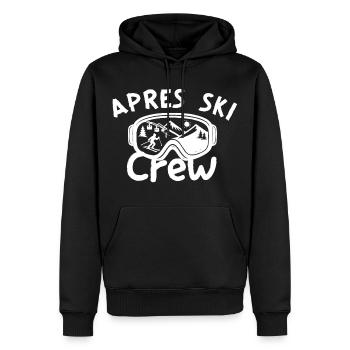 Après Ski Crew – Wintersport Schifahren Spruch  - Männer Premium Bio Hoodie - Schwarz - Vorne - Nico (187cm)