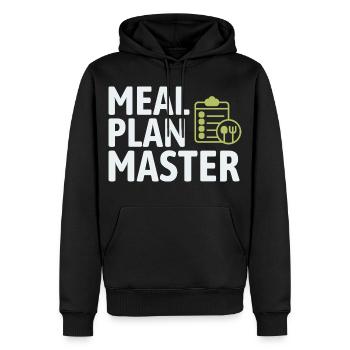 Diététicien agréé expert en alimentation consciente - Sweat à capuche Premium bio Homme - noir - Devant - Nico (187cm)