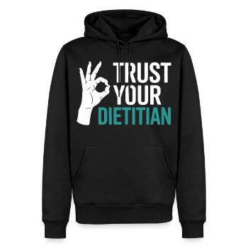 Registrierter Ernährungsberater mit Zertifizierung als Ernährungsberater (Registered Dietitian Certified Counselor) - Männer Premium Bio Hoodie - Schwarz - Vorne - Nico (187cm)