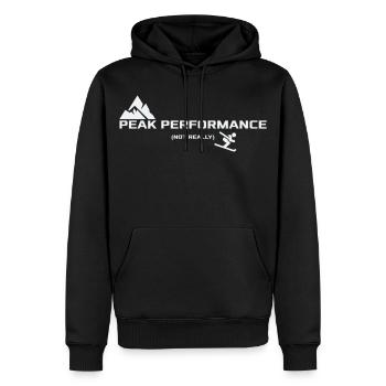 Performance optimale - Pas vraiment | Humour de ski - Sweat à capuche Premium bio Homme - noir - Devant - Nico (187cm)