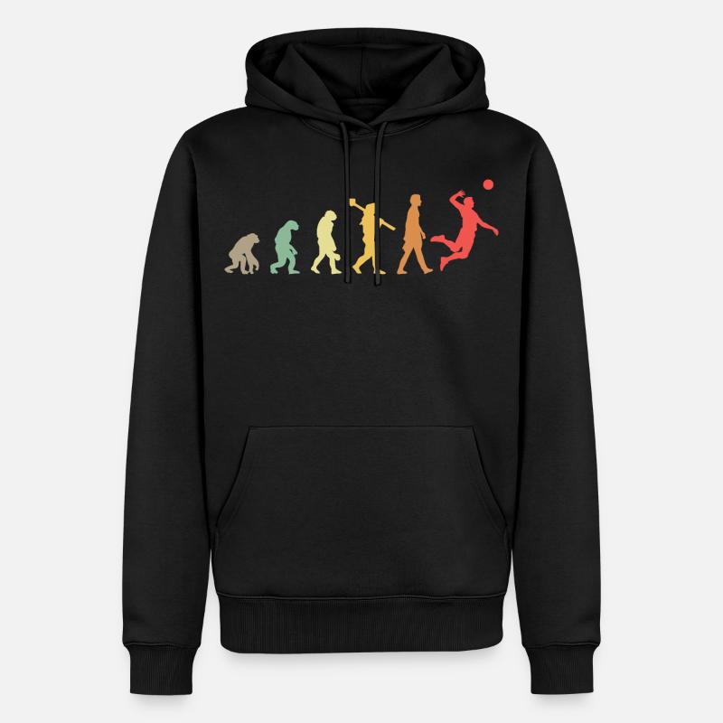 Joueurs de volley-ball Evolution - Sweat à capuche Premium bio Homme - noir