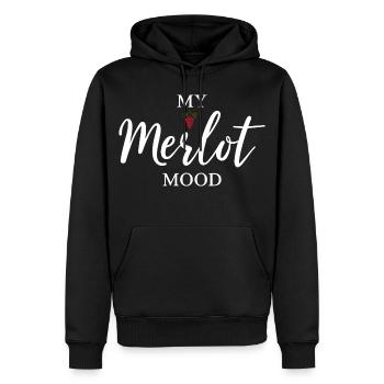 My Merlot Mood Wein Spruch für Genießer - Männer Premium Bio Hoodie - Schwarz - Vorne - Nico (187cm)