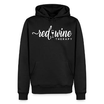 Red Wine Therapy Wein Spruch Entspannung - Männer Premium Bio Hoodie - Schwarz - Vorne - Nico (187cm)