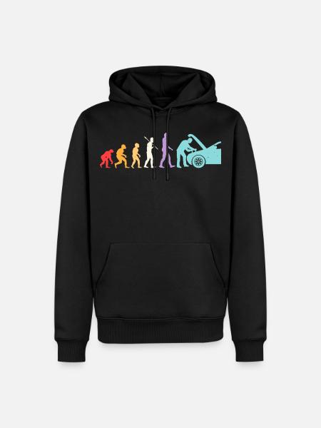 Evolution Mechanic Humor Mechanic Garage - Men’s Premium Organic Hoodie - black