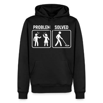 Problème de détection de métaux résolu Conception humoristique - Sweat à capuche Premium bio Homme - noir - Devant - Nico (187cm)