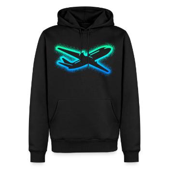 Flugzeug Flieger Kinder Herren Jungen Pilot - Männer Premium Bio Hoodie - Schwarz - Vorne - Nico (187cm)