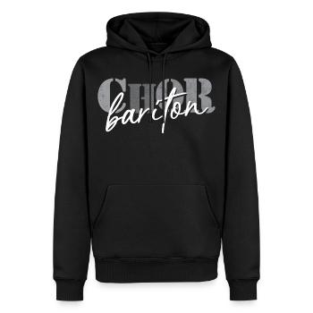 Baryton de chœur - Sweat à capuche Premium bio Homme - noir - Devant - Nico (187cm)