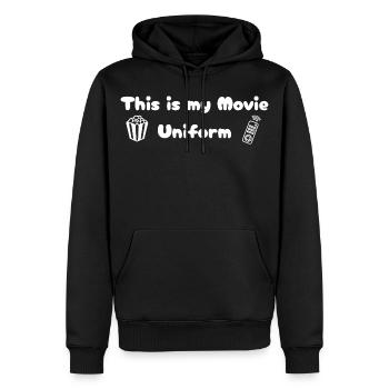 Soirée cinéma - Uniforme - Sweat à capuche Premium bio Homme - noir - Devant - Nico (187cm)