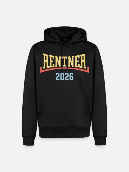 Retirees 2026 (Pension/Retirement/Concave/3C) - Men’s Premium Organic Hoodie - black