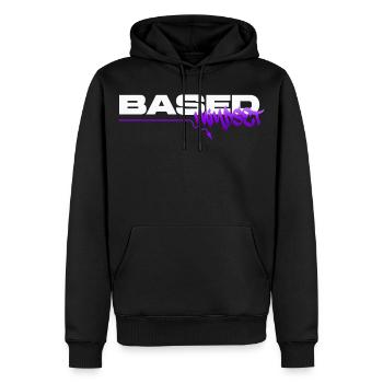 Based Mindset – Streetwear Graffiti Mentality - Männer Premium Bio Hoodie - Schwarz - Vorne - Nico (187cm)