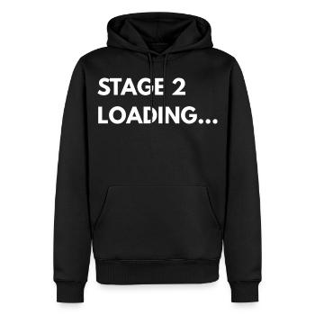Chargement de l’étape 2 – Chemise Performance Car - Sweat à capuche Premium bio Homme - noir - Devant - Nico (187cm)