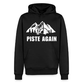 WIEDER PIE. Ski. Ski-Wintersport - Männer Premium Bio Hoodie - Schwarz - Vorne - Nico (187cm)