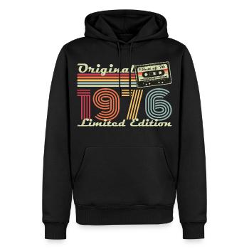 Original 1976 Jahrgang Vintage Geburtstag Retro - Männer Premium Bio Hoodie - Schwarz - Vorne - Nico (187cm)