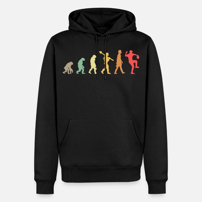 Évolution du baseball - Sweat à capuche Premium bio Homme - noir
