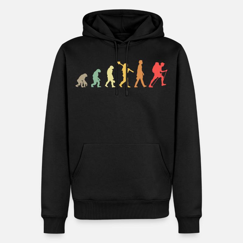 Évolution Randonnée Wander - Sweat à capuche Premium bio Homme - noir