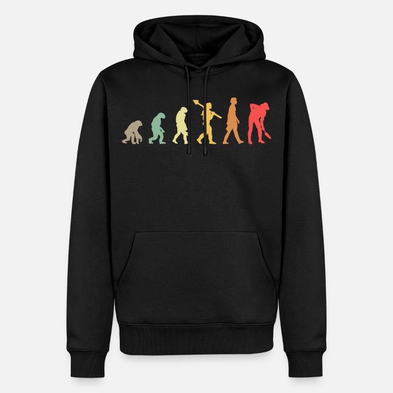 Evolution Farmer  - Männer Premium Bio Hoodie - Schwarz