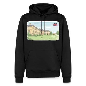 Art architectural géorgien Royal Crescent de Bath City - Sweat à capuche Premium bio Homme - noir - Devant - Nico (187cm)