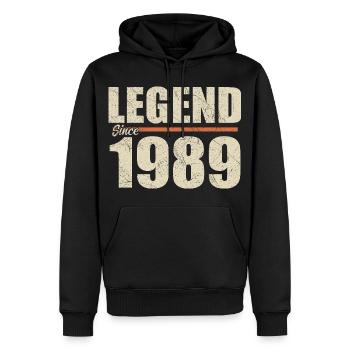 Birthday 1989 | Legend since 1989 - Men’s Premium Organic Hoodie - black - Front - Nico (187cm)