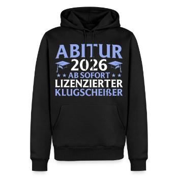 Abitur passed in 2026 Passed final exam - Men’s Premium Organic Hoodie - black - Front - Nico (187cm)