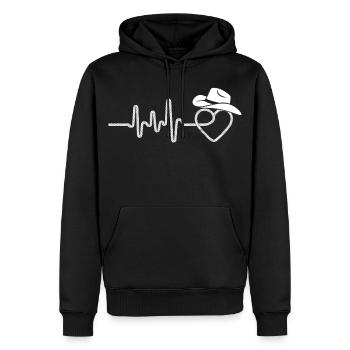 La danse en ligne est mon cardio – la danse country western - Sweat à capuche Premium bio Homme - noir - Devant - Nico (187cm)