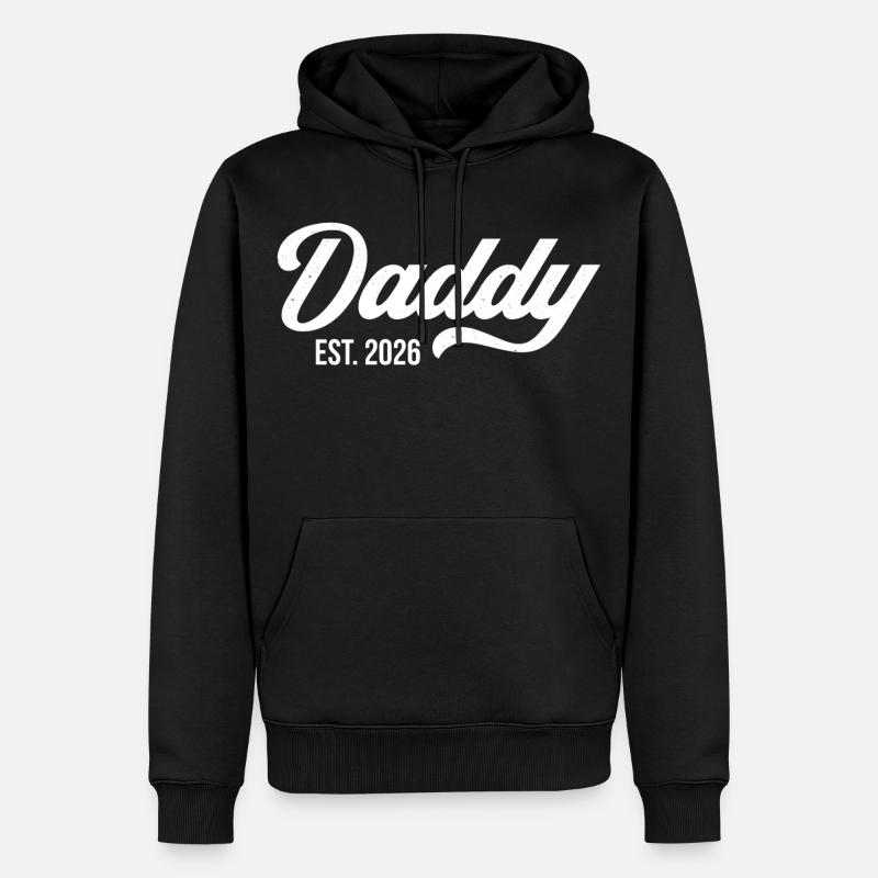 Daddy Est. 2026 - Männer Premium Bio Hoodie - Schwarz