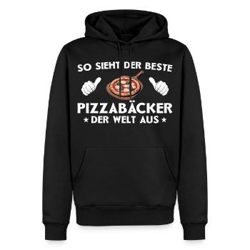 Pizza Best Pizza Maker Gift Idea - Men’s Premium Organic Hoodie - black - Front - Nico (187cm)
