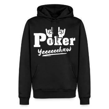 Poker Pokern - Männer Premium Bio Hoodie - Schwarz - Vorne - Nico (187cm)