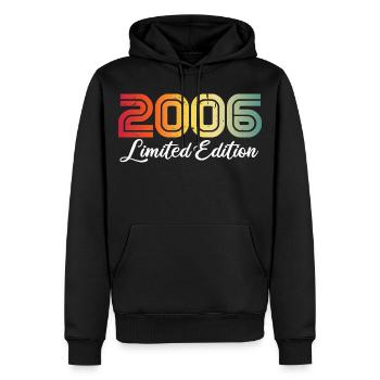2006 Anniversaire 20 ans 20e Anniversaire Cadeau - Sweat à capuche Premium bio Homme - noir - Devant - Nico (187cm)