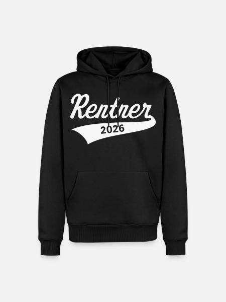 Retirees 2026 (Pension/Retirement/White) - Men’s Premium Organic Hoodie - black