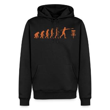Disc Golf Evolution Drôle de Disc Golfeur Flying Disc - Sweat à capuche Premium bio Homme - noir - Devant - Nico (187cm)