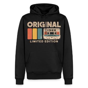 Original 1966 Anniversaire 1966 Cadeau 1966 Retro - Sweat à capuche Premium bio Homme - noir - Devant - Nico (187cm)